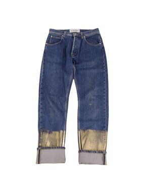 Loewe Pants Denim Fisherman Jeans Cotton Indigo Blue 44